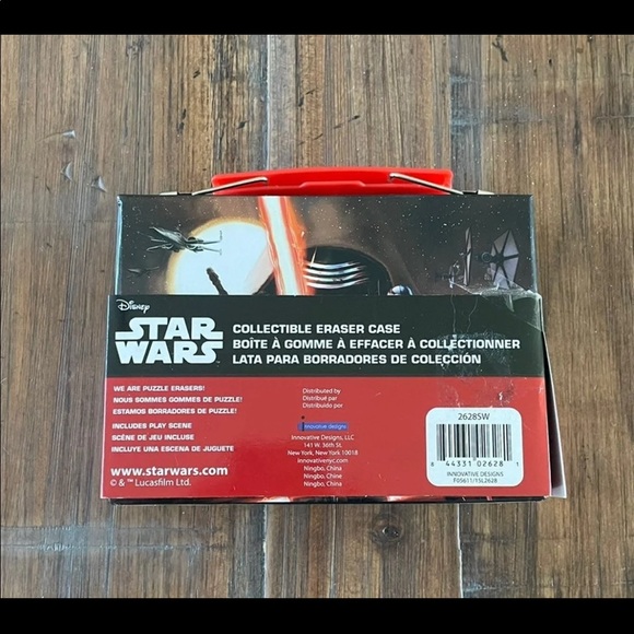 Star Wars Force Awakens Kylo Ren Phasma Stormtrooper Collectible Eraser Tin NEW - Picture 4 of 5